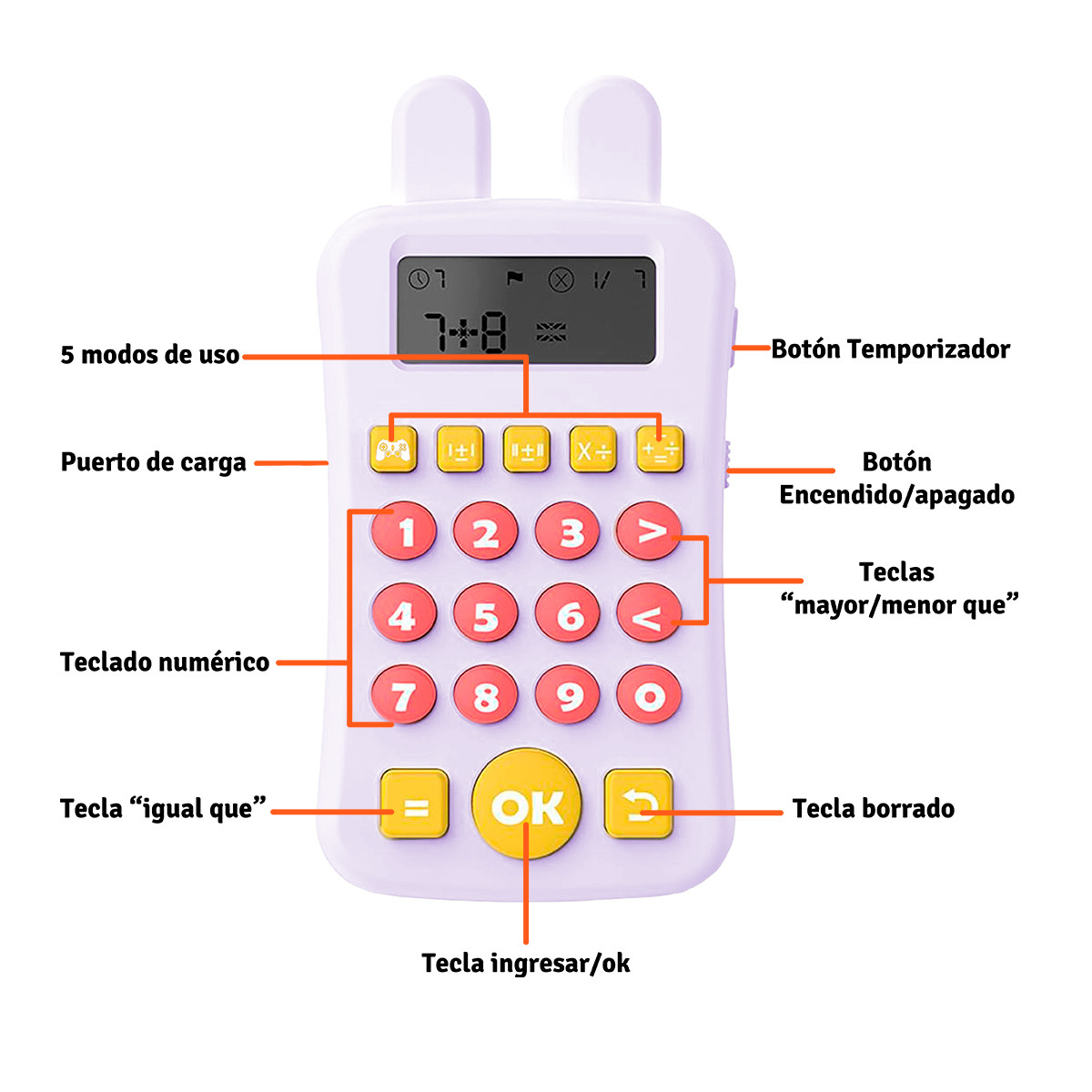 Miniatura 4 de Mini Calculadora Educativa DJU159C